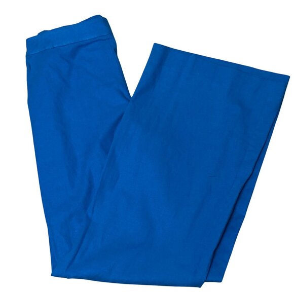 Alex Marie $109 Womens Wide-Leg Blue Pants Linen Blend Elastic Waist Sm NWT - Picture 3 of 6